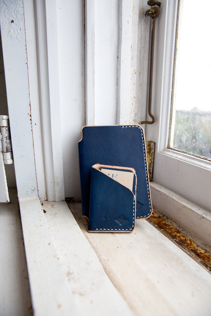 Nautical leather goods from Flume Leather Co #leather #goods #craftsmanship #navy #blue