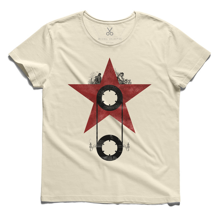 #on the stars #beige #tee #tshirt #doors #morrison #star #cassette #beige #redstar #music