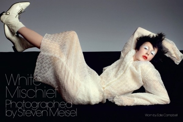 Edie Campbell was photographed by Steven Meisel for Vogue Italia April 2013 issue. #fashion #photography #inspiration