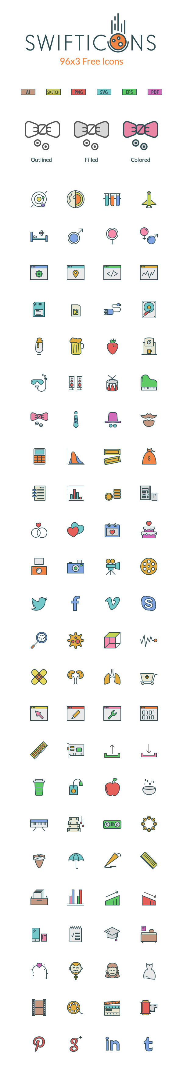 SwiftIcons : 288 Free High Quality Icons