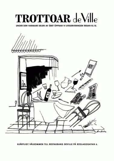 Daniel Carlsten #restaurant #illustration #scandinavian #stockholm #poster