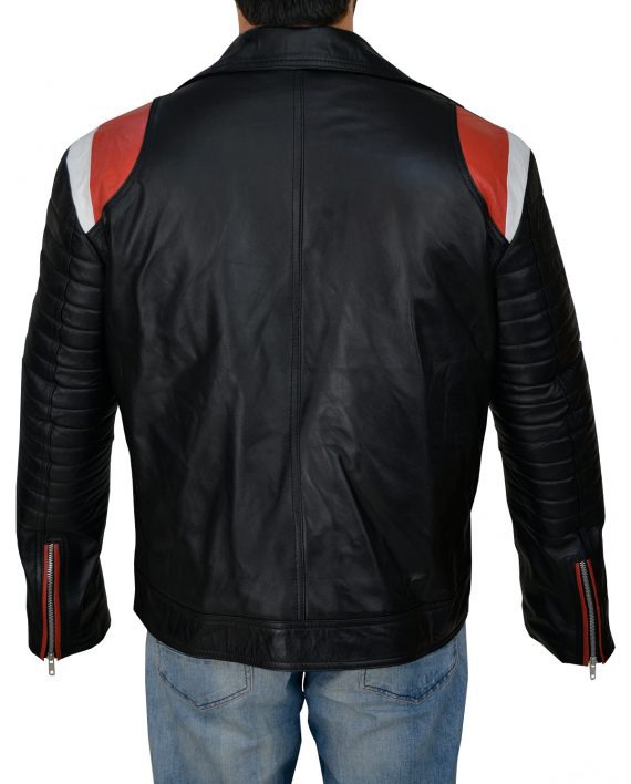 Ryan Gosling Blue Valentine Motorcycle Leather Jacket (6) F-B