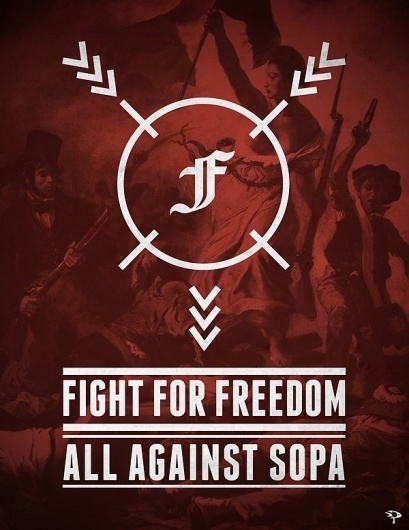 V - Anti-SOPA Campaign on the Behance Network #sopa #freedom #fight #poster #against