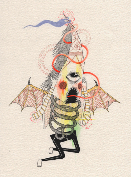 A piece of mine from 2010, 'The Maniac'. #illustration