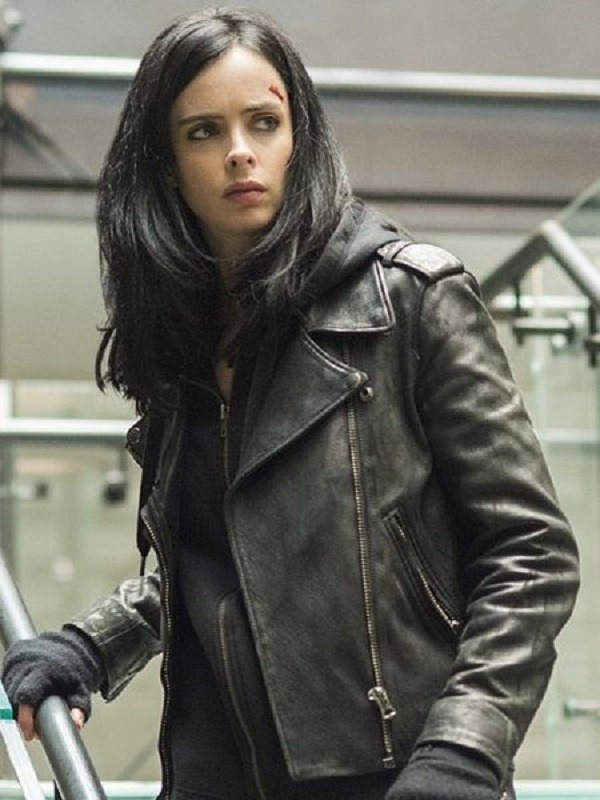 The Defenders Jessica Jones Biker Leather Jacket