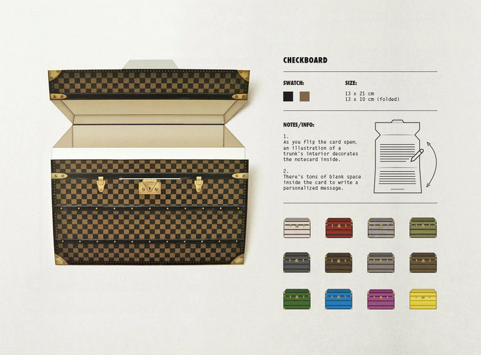 Trunk Notecard by Vijit Keomisy #pattern #card #box #grid #stationery #fashion #layout #paper