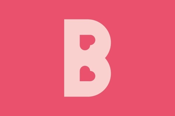 B is for Love #heart #pink #letter #type #love #typography