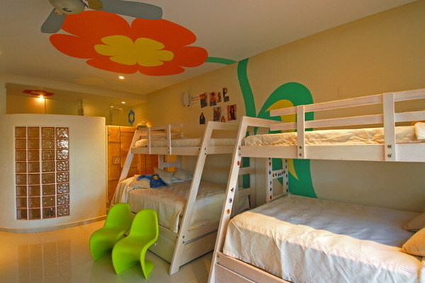 30+ Beautiful Bunk Room Ideas for Kids #kids #bedroom #bunk #room