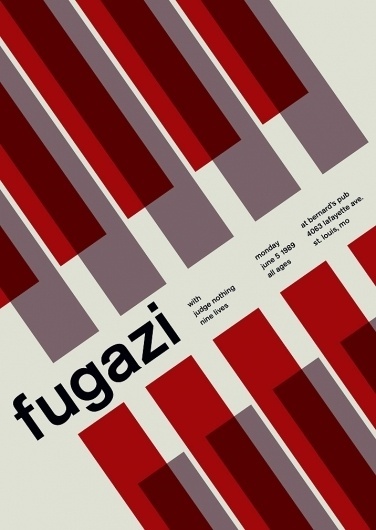 fugazi at bernard's pub, 1989 - swissted #print #design #graphic #posters
