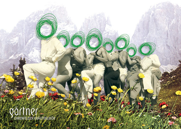 Der Gärtner #illustration #collage #postcard