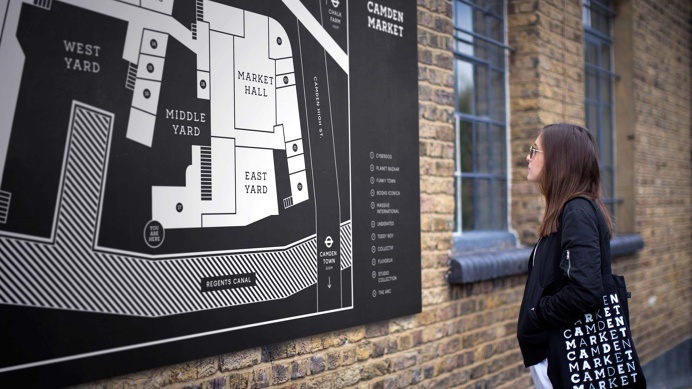camden market hoardings branding corporate design minimal black mindsparkle mag amsterdam black branding camden corporate design hoarding i