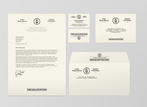 The Grand Wines : boocles #identity #stationary