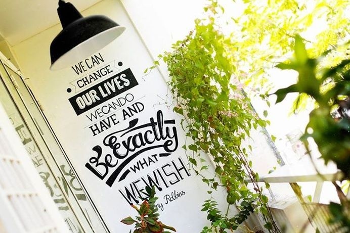 quote typography #green #studios #vietnam #lettering #quote #workplace #fresh #offfice #bratus #wall #vintage #poster #hand #decoration #typography
