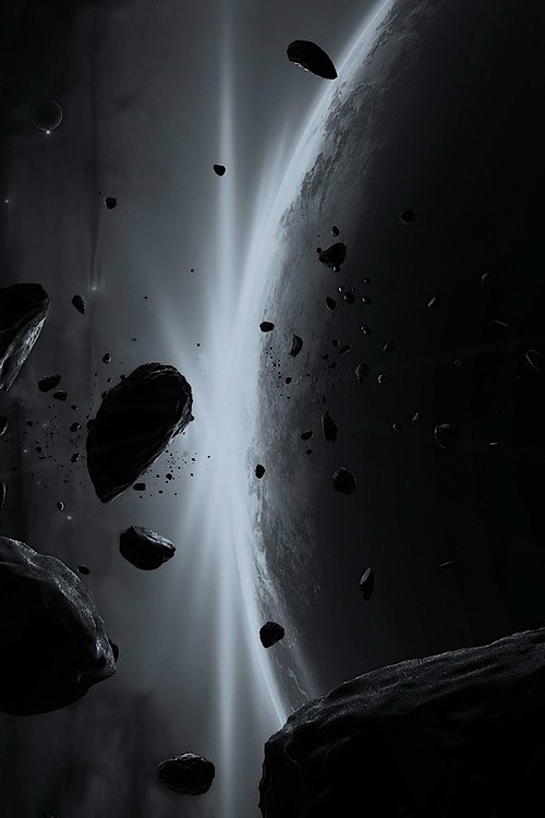 OTAKU GANGSTA #floating #collision #planet #asteroid