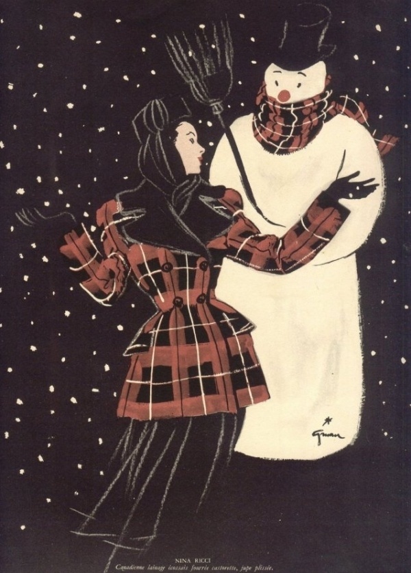 Rene Gruau #rene #gruau #illustration #fashion #winter