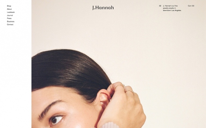 J. Hannah fine jewelry los angeles LA beautiful website webdesign deluxe luxury minimal cool nice fashion beauty best modern html css site o