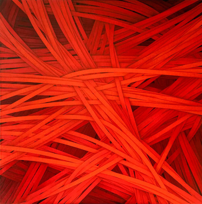 Red by Luciano de Liberato - abstract composition #artwork #painting #red #art