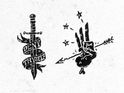 Deny Thyself by Nathan Yoder #typography #drawn #hand #illustration