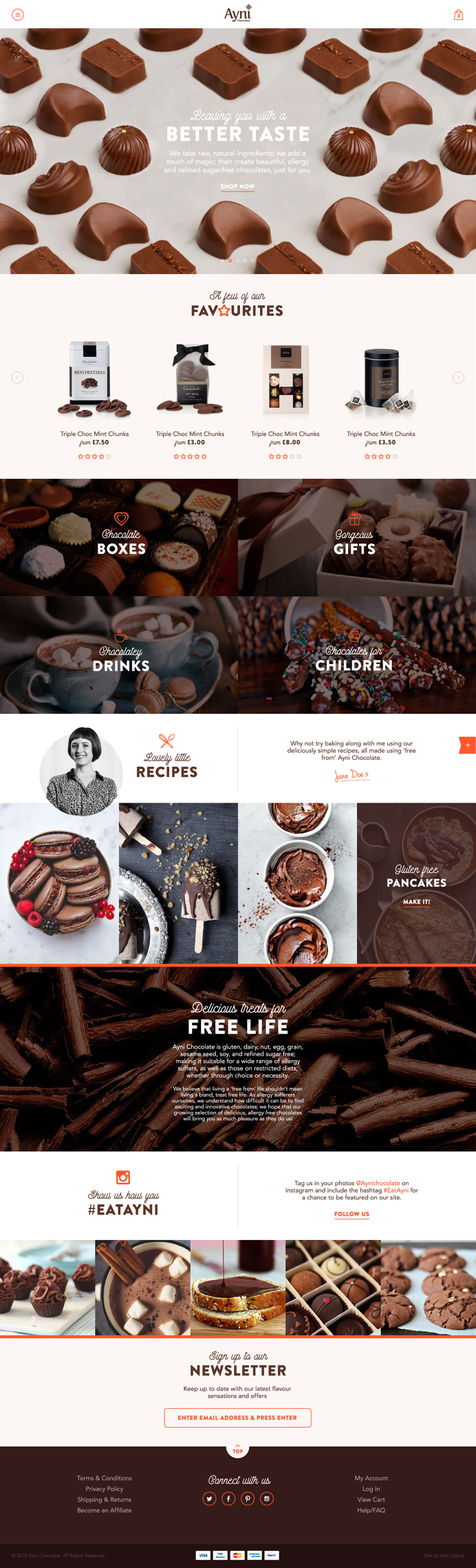 Concept homepage design for Ayni Chocolate #website #homepage #webdesign
