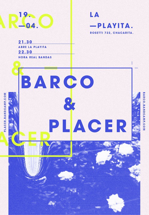 Blue & Yellow BARCO + PLACER Event Poster Example