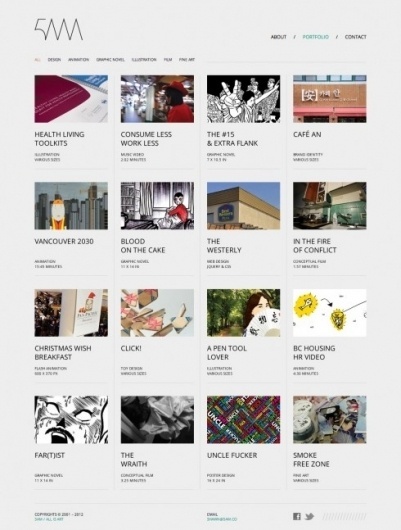 The website design showcase of 5AM. #grid #portfolio #webdesign #grey