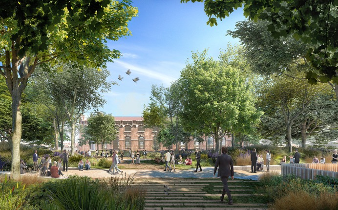 Foster + Partners Transforms Historic Industrial Building into Offices for Acciona in Madrid, Spain,Campus Park. Image Courtesy of Foster + Partners