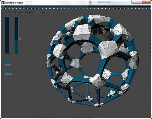 hemeshpolyhedra | Flickr - Photo Sharing! #geometry #hemesh #vanhoutte #processing #frederik #wblut