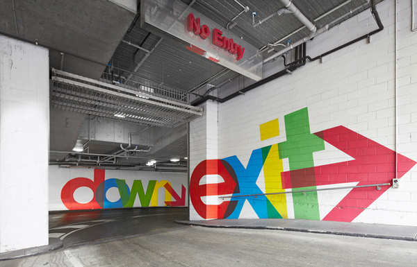QV Carpark #carpark #avant #color #bold #wayfinding #winning #award #garde #colour
