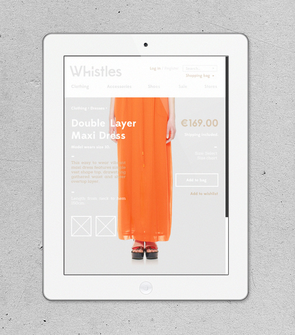 Whistles on Behance #ipad