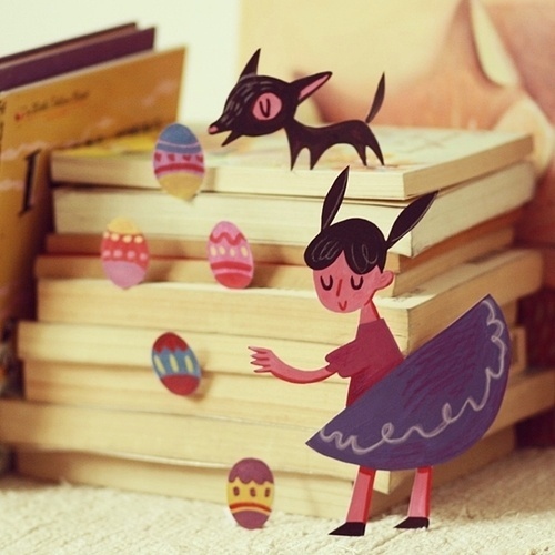 Tumblr #papercraft #illustration #girl