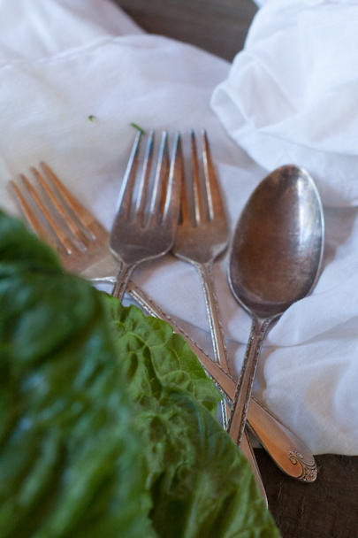 Salad with Utensils #photography #antique #food