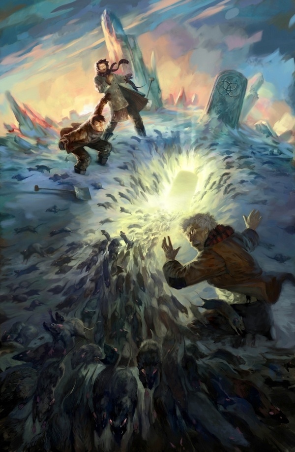 Fantasy on the Behance Network #fantasy #rats #portal #grave #illustration #swarm #magic
