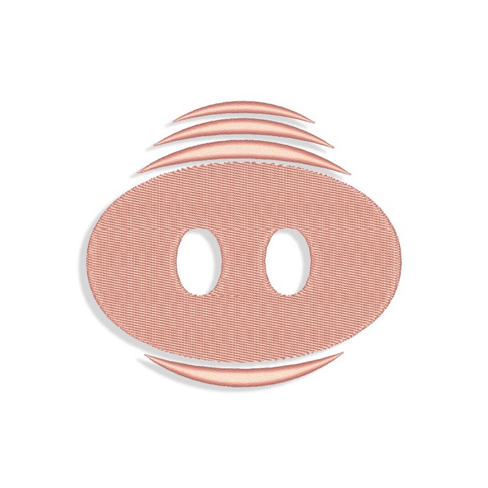 Pigs Nose Embroidery design