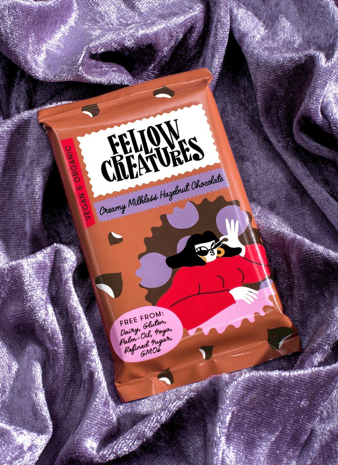 Fellow Creatures by Classmate StudioFellow Creatures is a vegan, dairy-free chocolate factory based in Scotland. We created a unique, friendly, and colourful identity and package design for them that represents the personality of the company and...