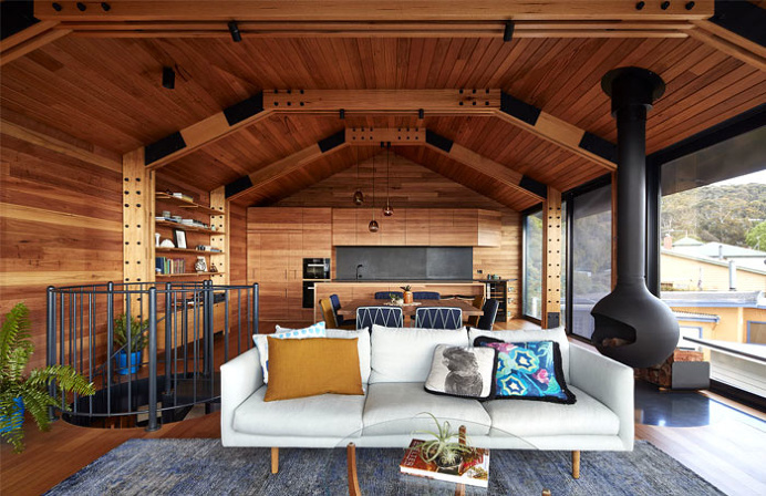 Timber Extension on a Beach House by Austin Maynard Architects - InteriorZine