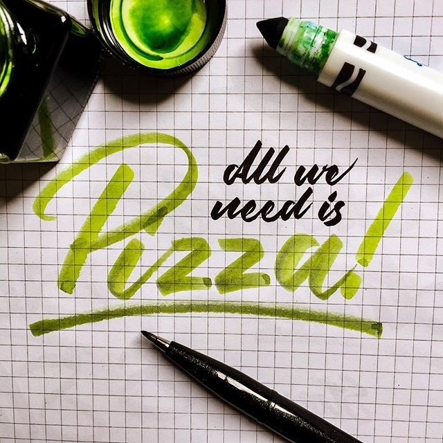 All we need is Pizza! 🍕 - - #typespire #lettering #calligraphy #handlettering #typetopia #artoftype #ligaturecollective #strengthinletter