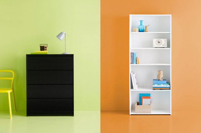 Room essentials furniture colorful branding identity collins new york mindsparkle mag packaging colorful yellow green orange red