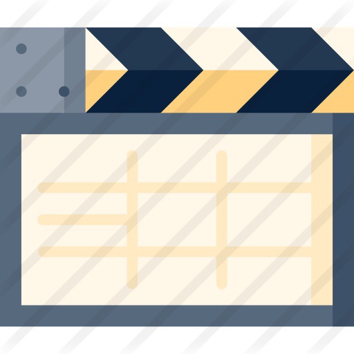 See more icon inspiration related to action, music and multimedia, clapboard, clapper, entertainment, clapperboard, film, movie and cinema on Flaticon.