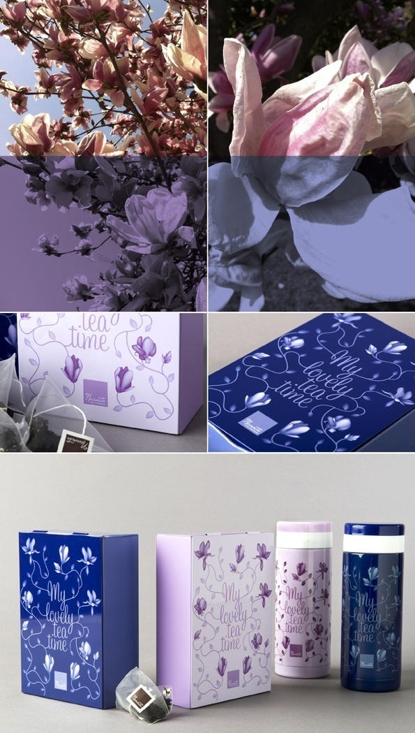 My lovely tea time - Packaging by www.o-zone.it #packaging #collection #illustration #tea #time #flower