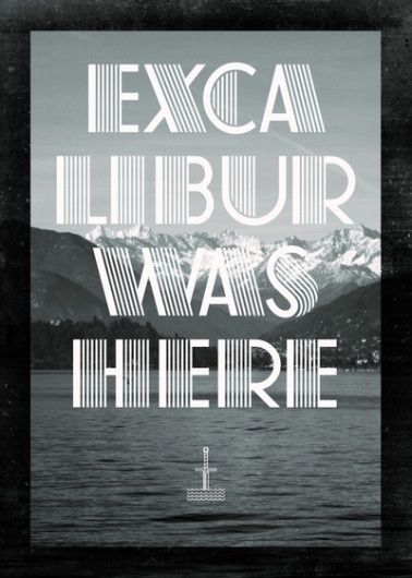 Excalibur was here Art Print by Marco Oggian | Society6 #font #black #artwork #excalibur #poster #logo #whit