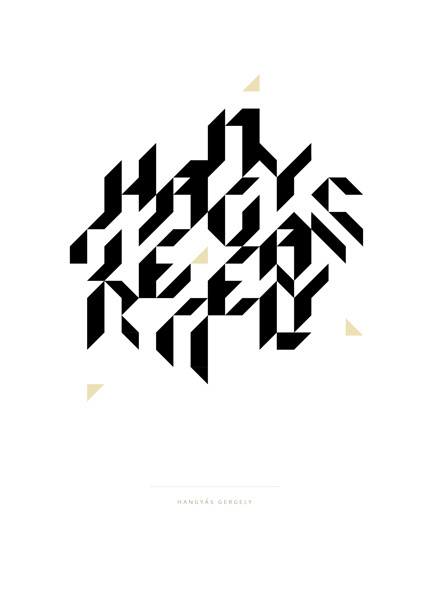 Type Posters & Experiments #hangys #typo #gergely