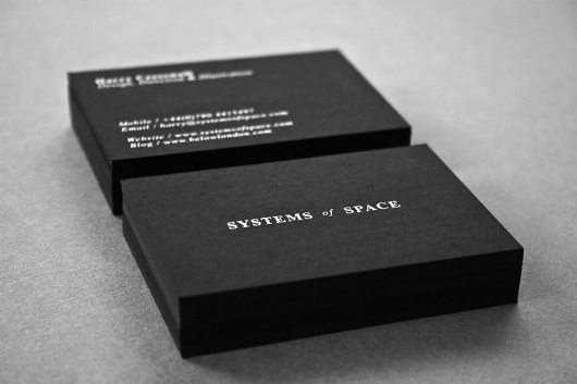 Systems of Space #white #business #branding #card #black