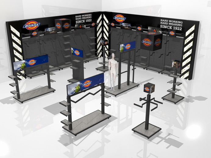 Here is the complete collection of items and props we designed, showing all of the POS displays we made.