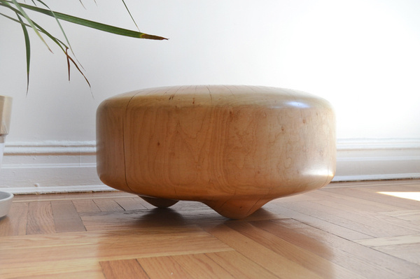 sasha ritter + armand graham sculpt totoro wooden stools with a robot #timbr