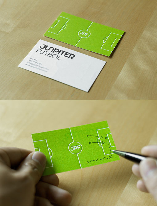 Junpiter Football #business #card #print #identity #sport #football #green