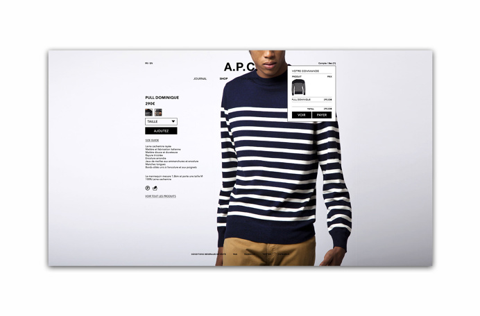 A.P.C. Redesign #APC #Webdesign #minimal #fashion #paris #blue #girls #web #digital #photography #editorial #clothing #branding #edouardspri