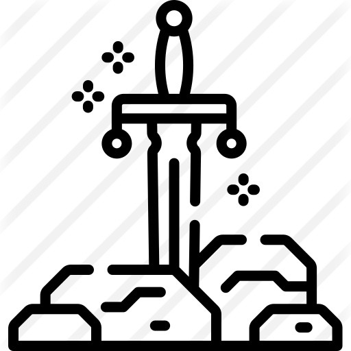 See more icon inspiration related to cultures, excalibur, fairy tale, folklore, legend, miscellaneous, sword, fantasy and weapons on Flaticon.
