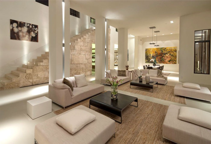 Californian House Encased in Beautiful Travertine Stone - #decor, #interior, #homedecor, home decor, interior design