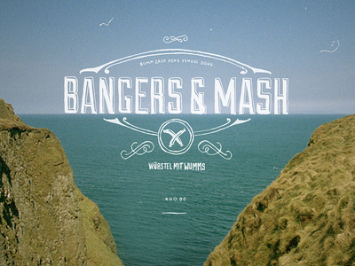 Bangers & Mash :: Cover #bangers #photography #sea #graphics #mash #coast #typography