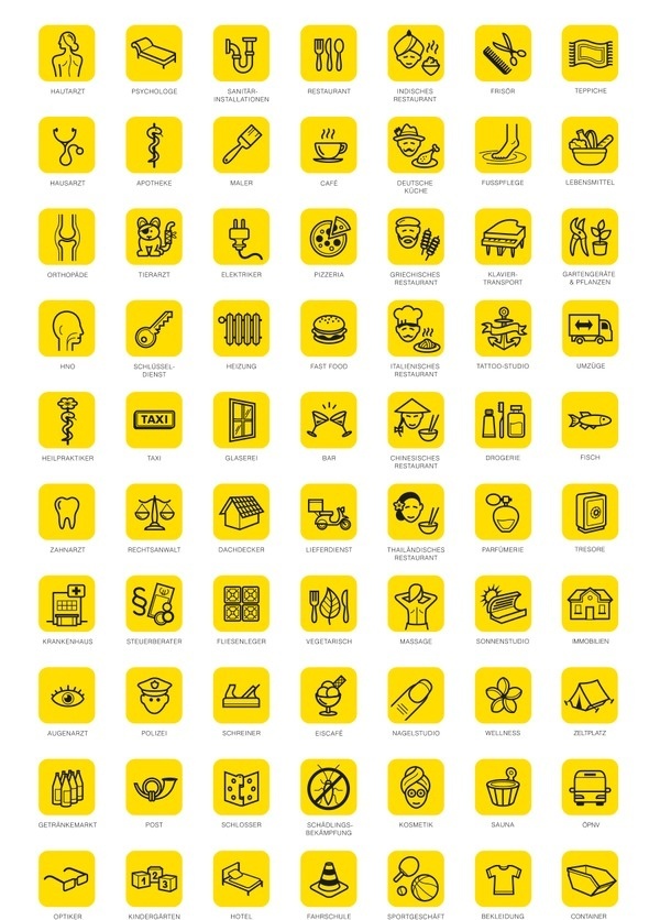 Gelbe Seiten Peter Kohl Creative Director #icon #picto #symbol #sign